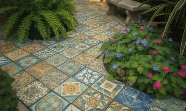 Stare płytki w ogrodzie? Zmień je w dzieła sztuki! Porady DIY